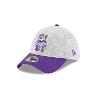 Purple Minnesota Vikings Hat - New Era NFL Official NFL Training 39THIRTY Stretch Fit Caps USA4328617